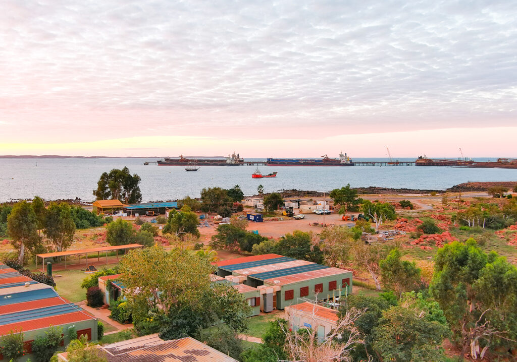 A beautiful and peaceful view of the ocean at Dampier Camp Fairbridge